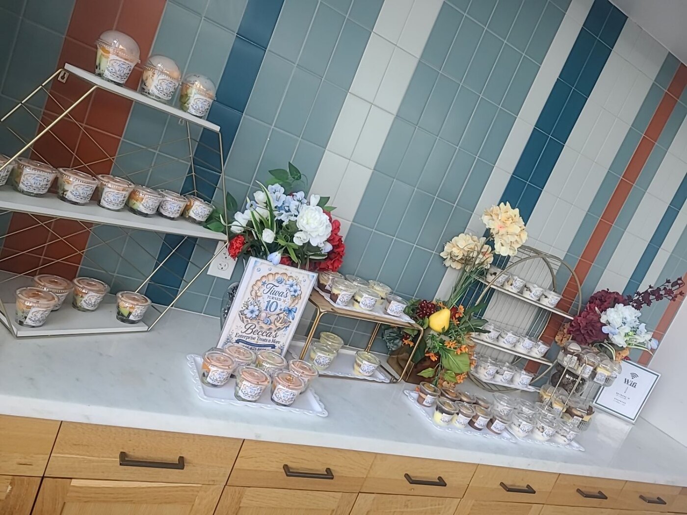 Elegant parfait display